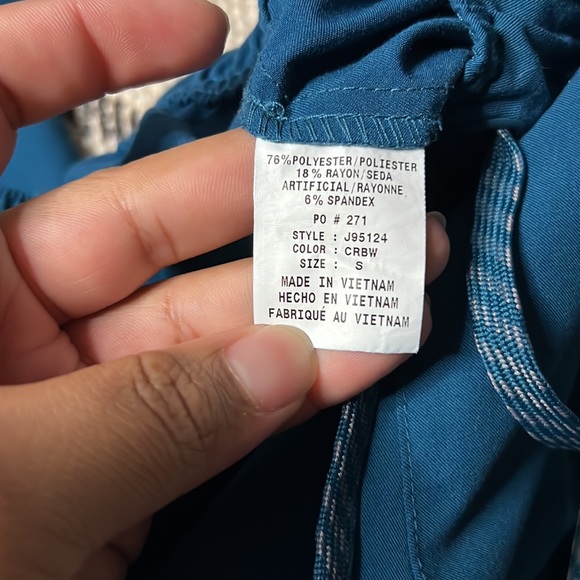 Women's JAANUU Caribbean Blue 5-Pocket Skinny Scrub Jogger Size S - Picture 4 of 5